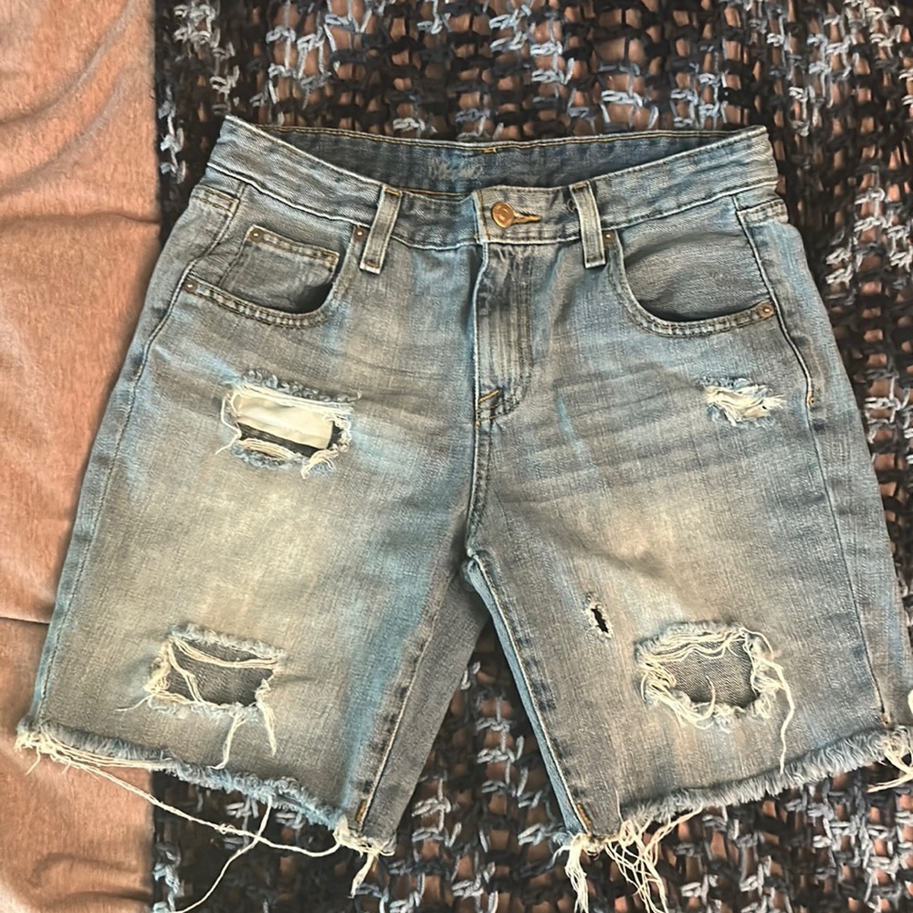 Ripped Jean Shorts